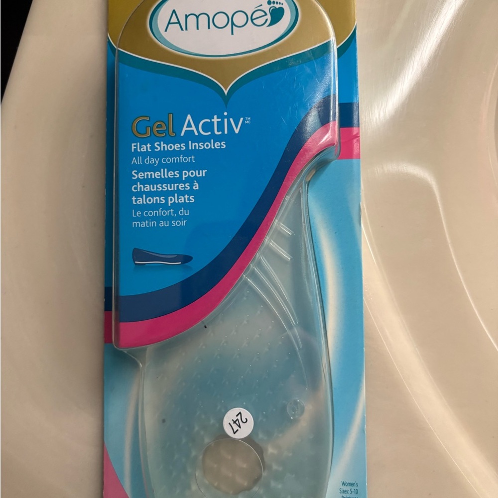 AMO Gel Activ Flat Shoes Insoles - Transparent Blue